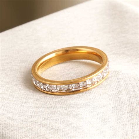 Buy Stones Band Ring- 18k Gold Plated online- Palmonas – PALMONAS
