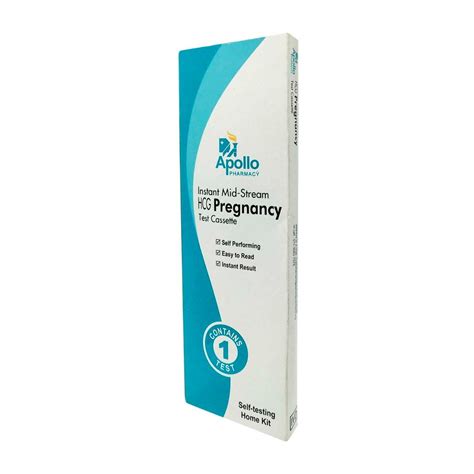 Apollo Pharmacy Instant Mid-Stream HCG Pregnancy Test Cassette, 1 Count ...