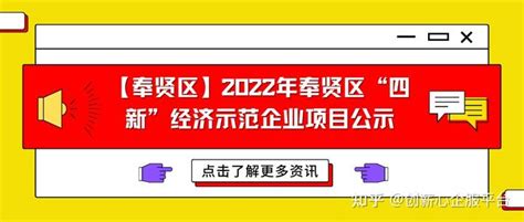 【奉贤区】2022年奉贤区“四新”经济示范企业项目公示 - 知乎