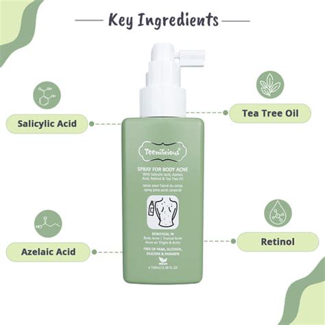 Body Acne Spray With Salicylic Acid & Retinol - Teenilicious
