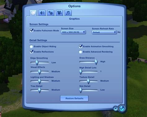 Image result for Sims 3 Graphics Fix