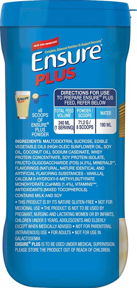 Buy ENSURE PLUS VANILLA NUTRITION DRINK JAR OF 400 G Online & Get Upto ...