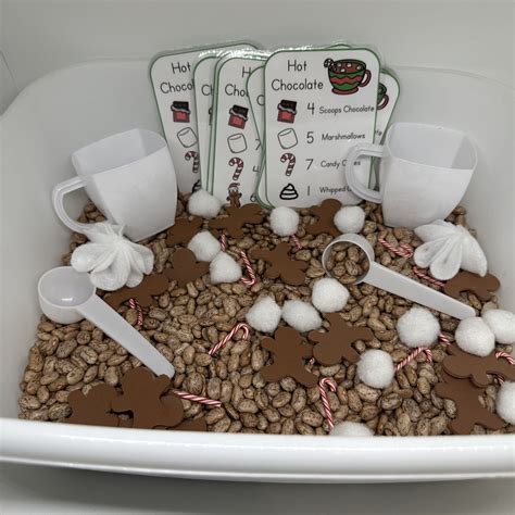 Hot Chocolate Sensory Bin | Sensory Bin | Preschool Winter Game ...