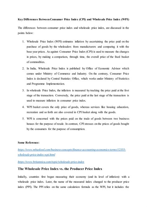 Whole sale price index | PDF