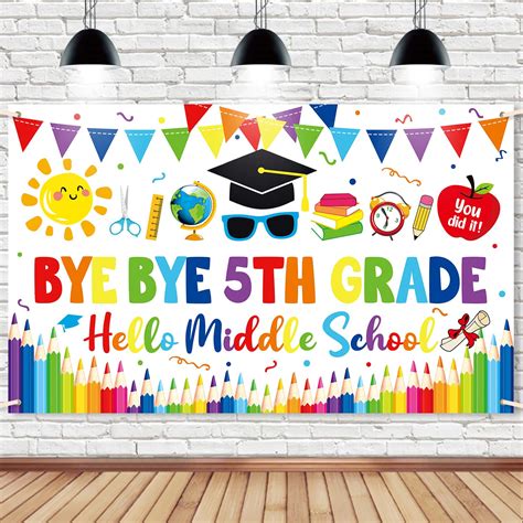 5th Grade Graduation Border Graduation Season Paper Graduation Photo