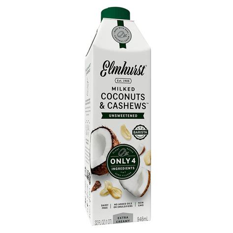 Elmhurst Unsweetened Coconut Cashew Milk (32 fl oz) Delivery or Pickup ...