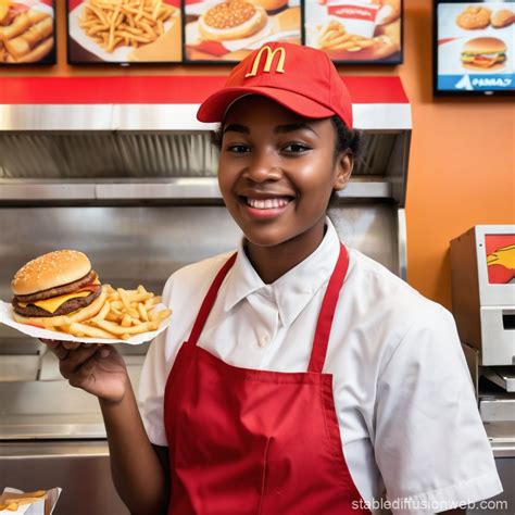 Fast Food Restaurant Worker | Stable Diffusion Online
