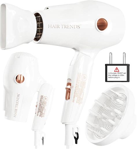 Amazon.com : Travel Hair Dryer Mini with Diffuser&Concentrator,110~250V ...