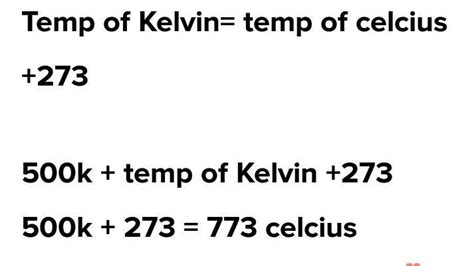 Convert temperature to celcius500k - Brainly.in