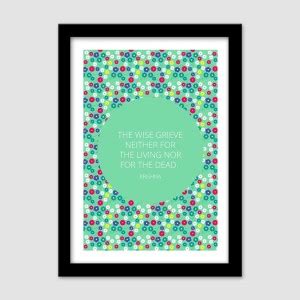 Wise Grieve Quote Krishna Bhagavad Gita Laminated & Framed Wall Mounted ...