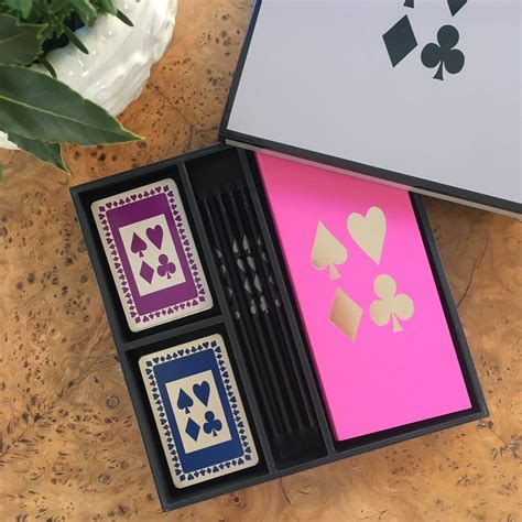 Complete Bridge Card Game set with Navy & Pale Lavender Bridge Cards