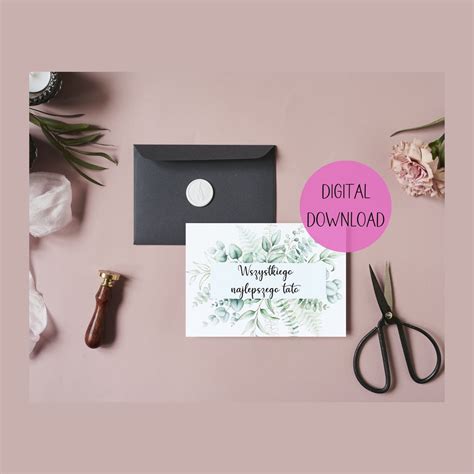 Polish Father's Day or Birthday Printable Card. Gift for Polish Dad ...