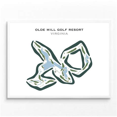 Olde Mill Golf Course, VA | Golf Course Map, Golf Map, Golfer Gift for ...