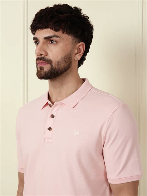 Solid Power Stretch Polo | Pink – Wrogn