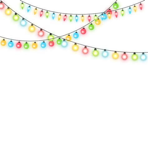 Christmas Lights Garland Vector Design Images, Christmas Lights ...