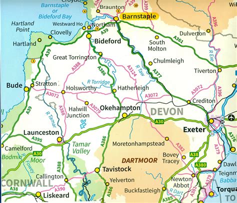 Map Of North Devon England