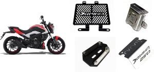 OBEROI'S TRADERS Dominar 250 Radiator Guard, Front /Rear Oil Container ...