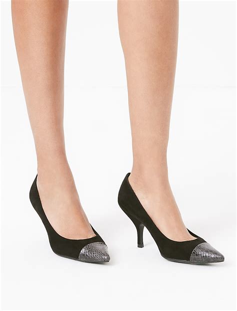Buy Kitten Heel Pointed Court Shoes at Marks & Spencer