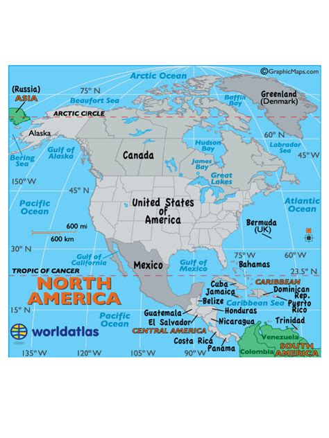 North America Countries list with map | PDF