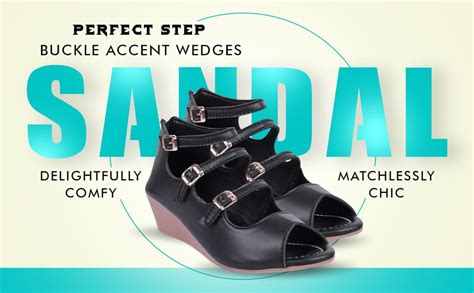 Buy Perfect Step Buckle Accent Wedges Sandal For Women and Girls ...