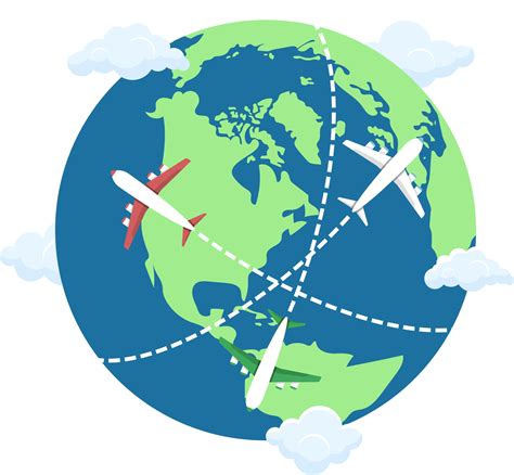 flygplan som flyger runt om i världen clipart designillustration 9394201 PNG
