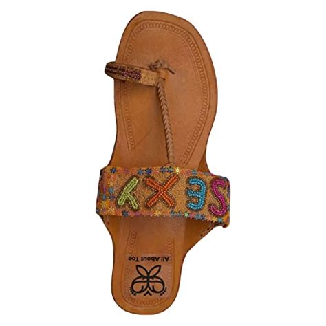 ALL ABOUT TOE Women's Kolhapuri Multicolour Sexy Nari Embroidered Shoes ...