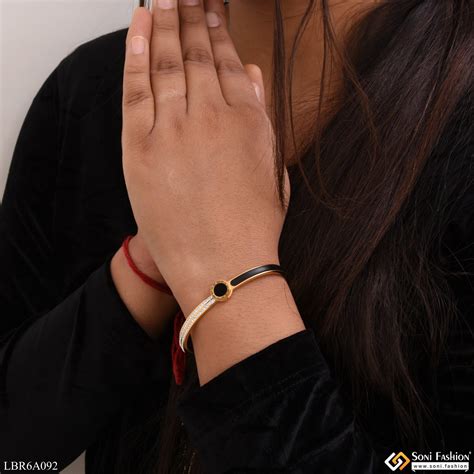 Gold Plated Roman Number Diamond Bracelet for Women - Style Lbra092 ...