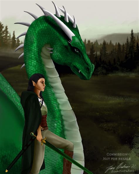 FanArt: Arya and Firnen : r/Eragon