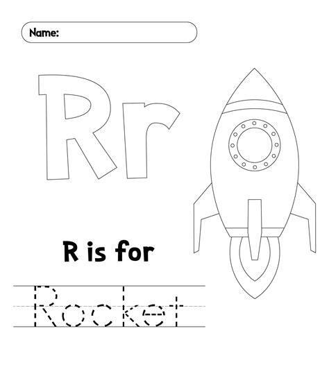 Letter R Template - 10 Free PDF Printables | Printablee - Letter R Outline