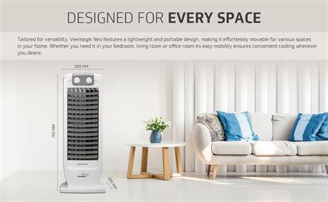 Buy V Guard Veemagik Neo 17 (43.5cm) Tower Fan | 1300 RPM | 2401 CFM ...