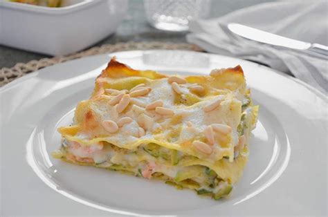Ricetta Lasagne salmone e zucchine   La Ricetta della  