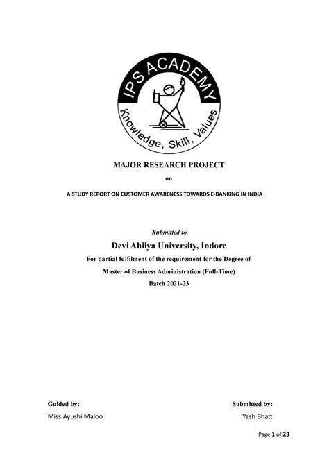 Mrp - mrp - MAJOR RESEARCH PROJECT on A STUDY REPORT ON CUSTOMER ...