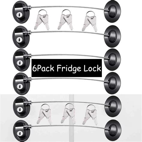 Refrigerator Door Locks(1 Pack White),Mini Fridge Lock, File Cabinet ...