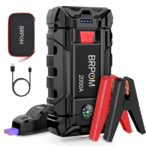 Buy BRPOM Car Jump Starter, 2000A Peak 21800mAh (Up to 8.0L or 6.5L ...
