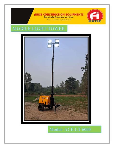 Mobile Lighting Tower - LT 9000, Without Generator Mobile Lighting ...