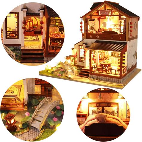 Buy WYD Chinese-Style loft, Japanese-Style and Windy Wooden Dollhouse ...