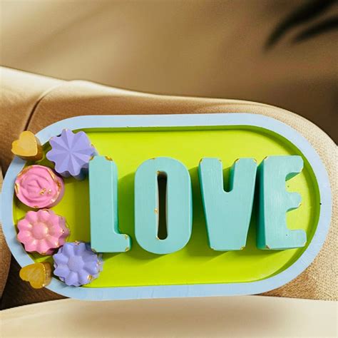 Love Cemented Plate for Home Decor