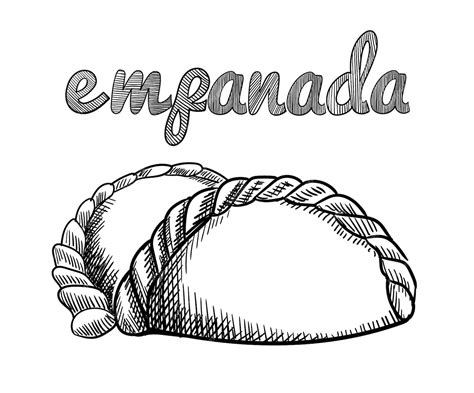 Premium Vector | Hand drawn sketch style empanadas typical latino america and spanish fast food ...