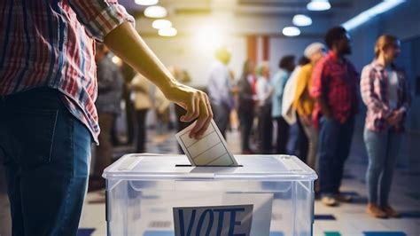 Side view person putting ballot in box | Premium AI-generated image