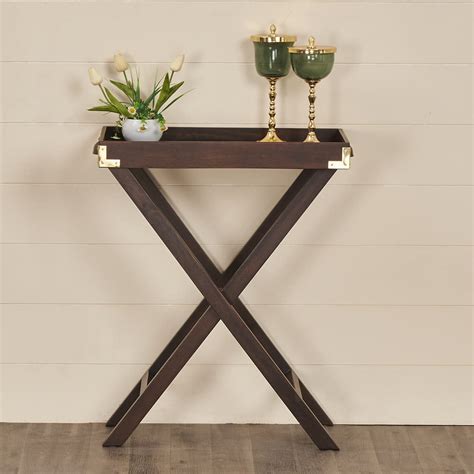 Home Centre Delta Wooden Foldable Table, Rich Brown, 23 * 13 * 29 ...