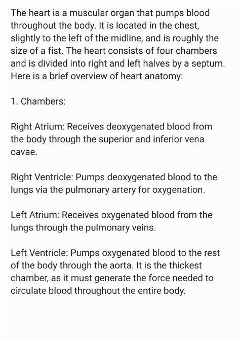 Heart anatomy 241119 184622 - The heart is a muscular organ that pumps ...