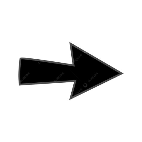 Black Cartoon Shape Arrow Vector, Black Arrow, Big Arrow, Right ...