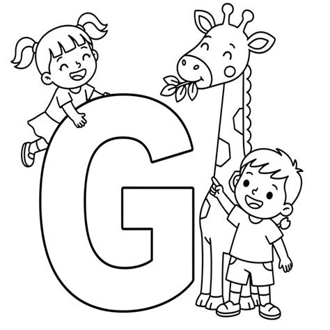 Dibujar Letra G imprimible gratis para colorear, imprimir e dibujar – ColoringLib