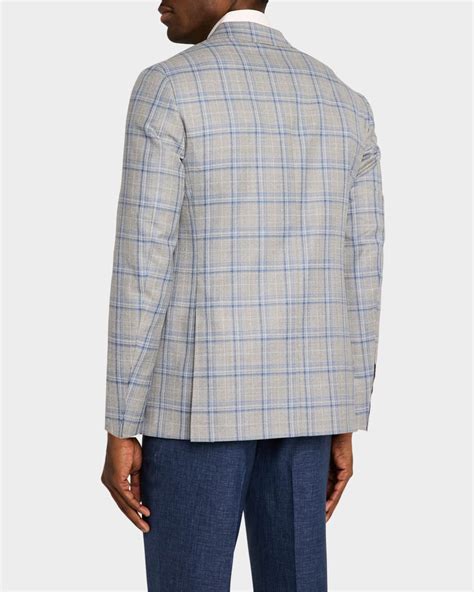 Canali Men's Wool Plaid Sport Coat | Neiman Marcus
