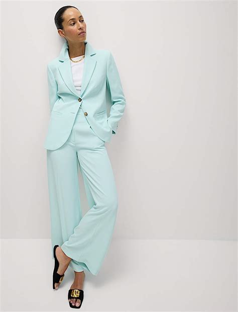 Buy Single Pleat Wide Leg Trousers at Marks & Spencer