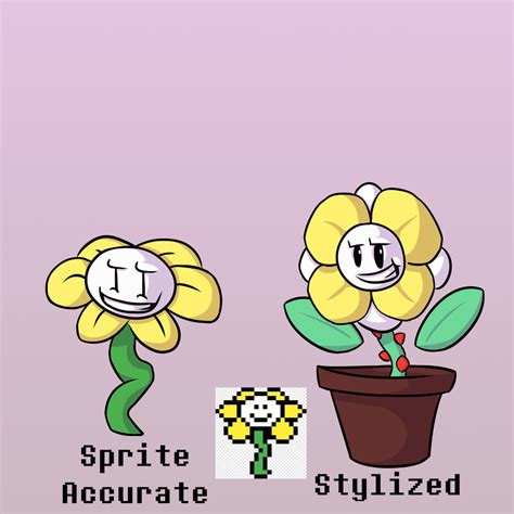 Flowey The Flower in 2 styles, created by me. Next one will be Napstablook : r/Undertale