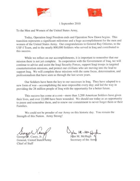 SA-CSA Open Letter to the Troops | Article | The United States Army