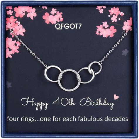 OFGOT7 40th Birthday Gifts for Women,40th Birthday Gift Ideas,Sterling ...