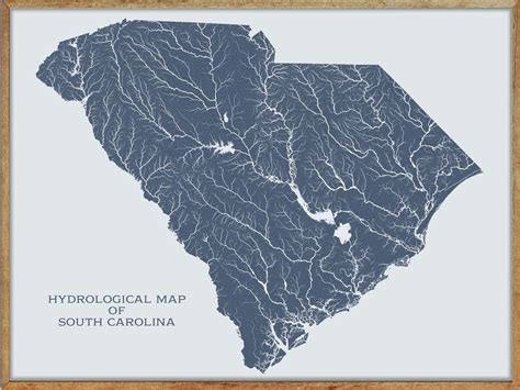 South Carolina Lakes and Rivers Map: Winding Waterways