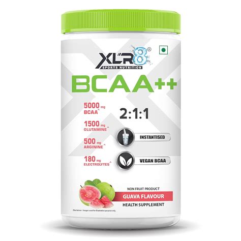 XLR8 BCAA++ Powder Supplement 2:1:1 with Vegan Instantised BCAA 5000mg ...